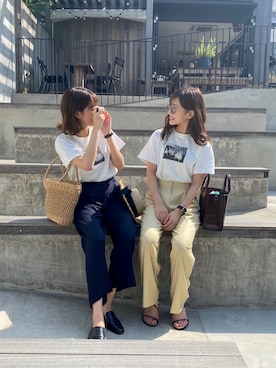 「ティシャツコーデ」｜諭吉⛄️さん（レディース・169cm）の夏コーディネート