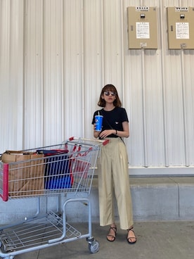 「POWANTO LUNE（ポワントリュネ）のアイテム（シューズ）」を使った、諭吉⛄️さん（レディース・169cm）の夏コーディネート