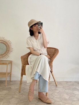 「SNIDEL（スナイデル）のアイテム（アクセサリー）」を使った、諭吉⛄️さん（レディース・169cm）の夏コーディネート