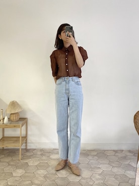 「POWANTO LUNE（ポワントリュネ）のアイテム（シューズ）」を使った、諭吉⛄️さん（レディース・169cm）の夏コーディネート