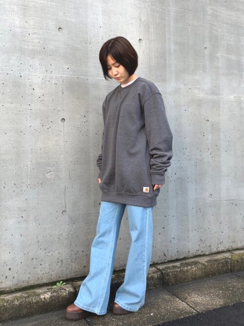 WEST CLIMBWEST CLIMB̃XEFbgucarhartt^MIDWIGHT CREWNECK SWEATiCarharttbJ[n[gjvgR[fBl[g