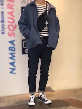 「zozoデニム」｜「アイテム（ブルゾン）」を使った、KEITO MIYAIさん（メンズ・172cm）の春コーディネート