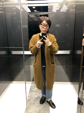 「ISABEL MARANT（イザベルマラン）のアイテム（スリッポン）」を使った、jolinwangさん（レディース・158cm）の冬コーディネート