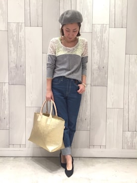 「Q（キュー）のアイテム（アクセサリー）」を使った、ﾏｲｺﾊﾞさん（レディース・155cm）の冬コーディネート
