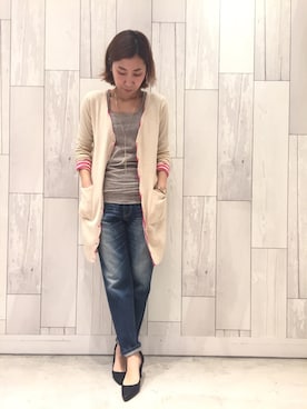 「Q（キュー）のアイテム（アクセサリー）」を使った、ﾏｲｺﾊﾞさん（レディース・155cm）の冬コーディネート