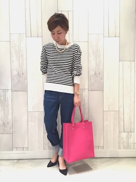 「Q（キュー）のアイテム（パンツ）」を使った、ﾏｲｺﾊﾞさん（レディース・155cm）の冬コーディネート