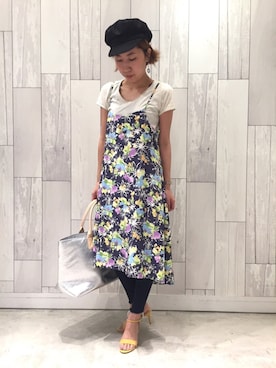 「Q（キュー）のアイテム（帽子）」を使った、ﾏｲｺﾊﾞさん（レディース・155cm）の夏コーディネート