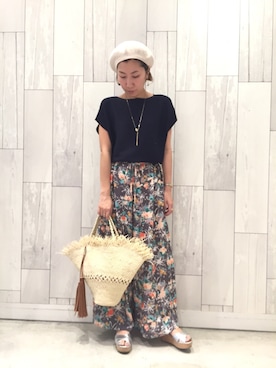 「Q（キュー）のアイテム（アクセサリー）」を使った、ﾏｲｺﾊﾞさん（レディース・155cm）の夏コーディネート