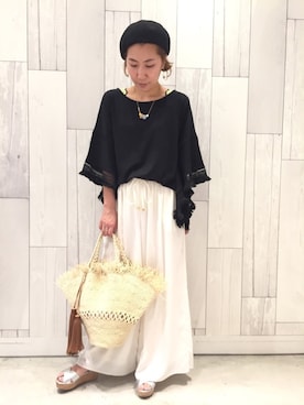 「Q（キュー）のアイテム」を使った、ﾏｲｺﾊﾞさん（レディース・155cm）の夏コーディネート