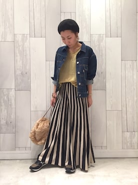 「Q（キュー）のアイテム（ジャケット/アウター）」を使った、ﾏｲｺﾊﾞさん（レディース・155cm）の夏コーディネート