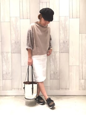 「Q（キュー）のアイテム（シューズ）」を使った、ﾏｲｺﾊﾞさん（レディース・155cm）の秋コーディネート