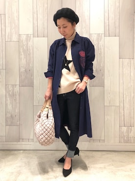 「Q（キュー）のアイテム（シューズ）」を使った、ﾏｲｺﾊﾞさん（レディース・155cm）の冬コーディネート