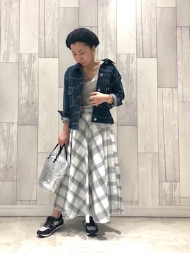 「Q（キュー）のアイテム（シューズ）」を使った、ﾏｲｺﾊﾞさん（レディース・155cm）の春コーディネート