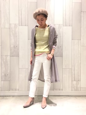 「Q（キュー）のアイテム（アクセサリー）」を使った、ﾏｲｺﾊﾞさん（レディース・155cm）の春コーディネート