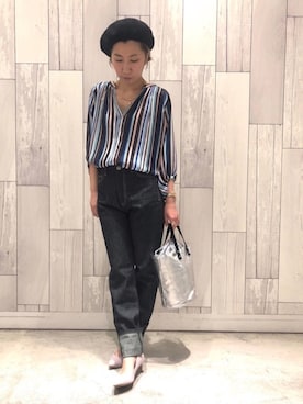 「ROPE' PICNIC（ロペピクニック）のアイテム（帽子）」を使った、ﾏｲｺﾊﾞさん（レディース・155cm）の春コーディネート