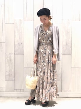 「Q（キュー）のアイテム（帽子）」を使った、ﾏｲｺﾊﾞさん（レディース・155cm）の春コーディネート