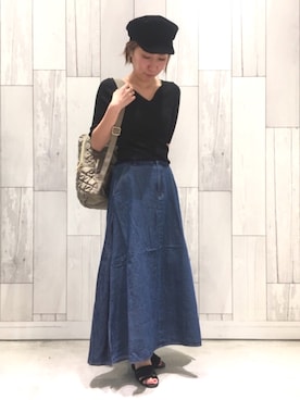 「Q（キュー）のアイテム」を使った、ﾏｲｺﾊﾞさん（レディース・155cm）の秋コーディネート