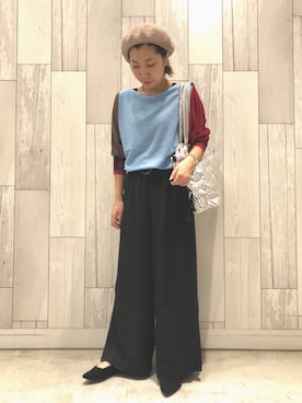 「ROPE' PICNIC（ロペピクニック）のアイテム（帽子）」を使った、ﾏｲｺﾊﾞさん（レディース・155cm）の秋コーディネート