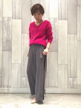 「Q（キュー）のアイテム（シューズ）」を使った、ﾏｲｺﾊﾞさん（レディース・155cm）の秋コーディネート