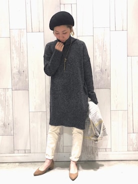 「Q（キュー）のアイテム」を使った、ﾏｲｺﾊﾞさん（レディース・155cm）の冬コーディネート