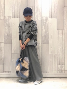 「Q（キュー）のアイテム（帽子）」を使った、ﾏｲｺﾊﾞさん（レディース・155cm）の冬コーディネート