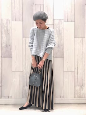 「Q（キュー）のアイテム（帽子）」を使った、ﾏｲｺﾊﾞさん（レディース・155cm）の冬コーディネート