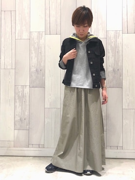 「Q（キュー）のアイテム」を使った、ﾏｲｺﾊﾞさん（レディース・155cm）の春コーディネート