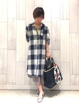 「Q（キュー）のアイテム（財布/小物）」を使った、ﾏｲｺﾊﾞさん（レディース・155cm）の春コーディネート
