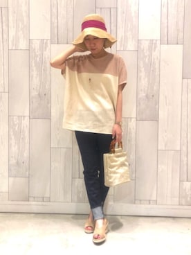 「Q（キュー）のアイテム（アクセサリー）」を使った、ﾏｲｺﾊﾞさん（レディース・155cm）の夏コーディネート