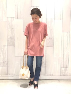 「Q（キュー）のアイテム（アクセサリー）」を使った、ﾏｲｺﾊﾞさん（レディース・155cm）の夏コーディネート