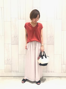 「Q（キュー）のアイテム（アクセサリー）」を使った、ﾏｲｺﾊﾞさん（レディース・155cm）の夏コーディネート