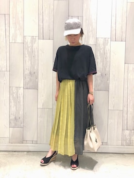 「Q（キュー）のアイテム（帽子）」を使った、ﾏｲｺﾊﾞさん（レディース・155cm）の夏コーディネート