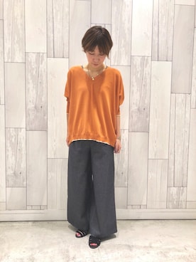 「Q（キュー）のアイテム（アクセサリー）」を使った、ﾏｲｺﾊﾞさん（レディース・155cm）の秋コーディネート