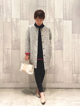 「Q（キュー）のアイテム」を使った、ﾏｲｺﾊﾞさん（レディース・155cm）の冬コーディネート