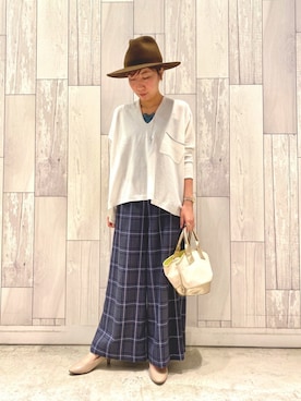 「Q（キュー）のアイテム（バッグ）」を使った、ﾏｲｺﾊﾞさん（レディース・155cm）の冬コーディネート