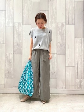 「Q（キュー）のアイテム（アクセサリー）」を使った、ﾏｲｺﾊﾞさん（レディース・155cm）の夏コーディネート