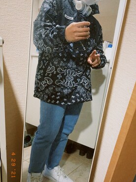 「アイテム（マウンテンパーカー）」を使った、ベビーフェイス斎藤さん（メンズ・170cm・10代）の夏コーディネート