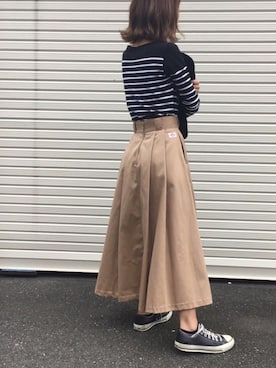 「DANTON（ダントン）のアイテム」を使った、salviaさん（レディース・158cm）の秋コーディネート