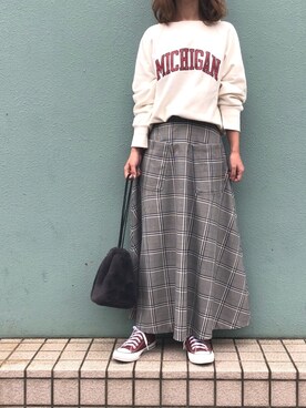 「ivory court（アイボリーコート）のアイテム（ショルダーバッグ）」を使った、salviaさん（レディース・158cm）の秋コーディネート