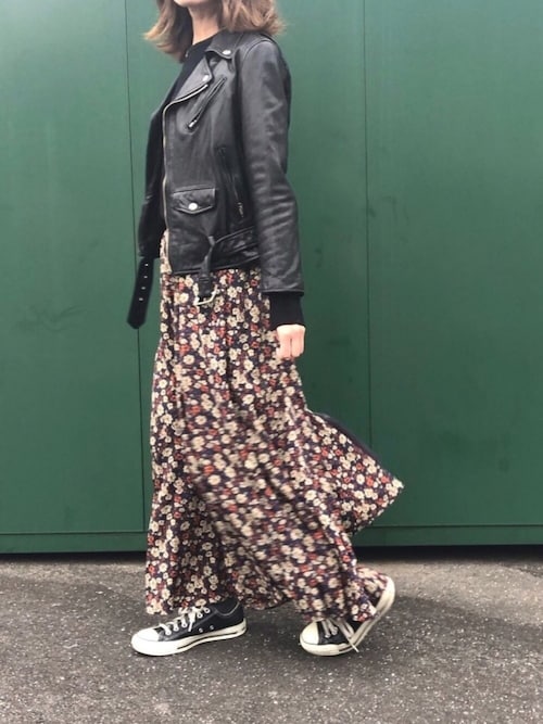 salviaさんの「beautiful people レザーライダースジャケット（beautiful people）」を使ったコーディネート