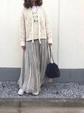 「ivory court（アイボリーコート）のアイテム（ショルダーバッグ）」を使った、salviaさん（レディース・158cm）の秋コーディネート