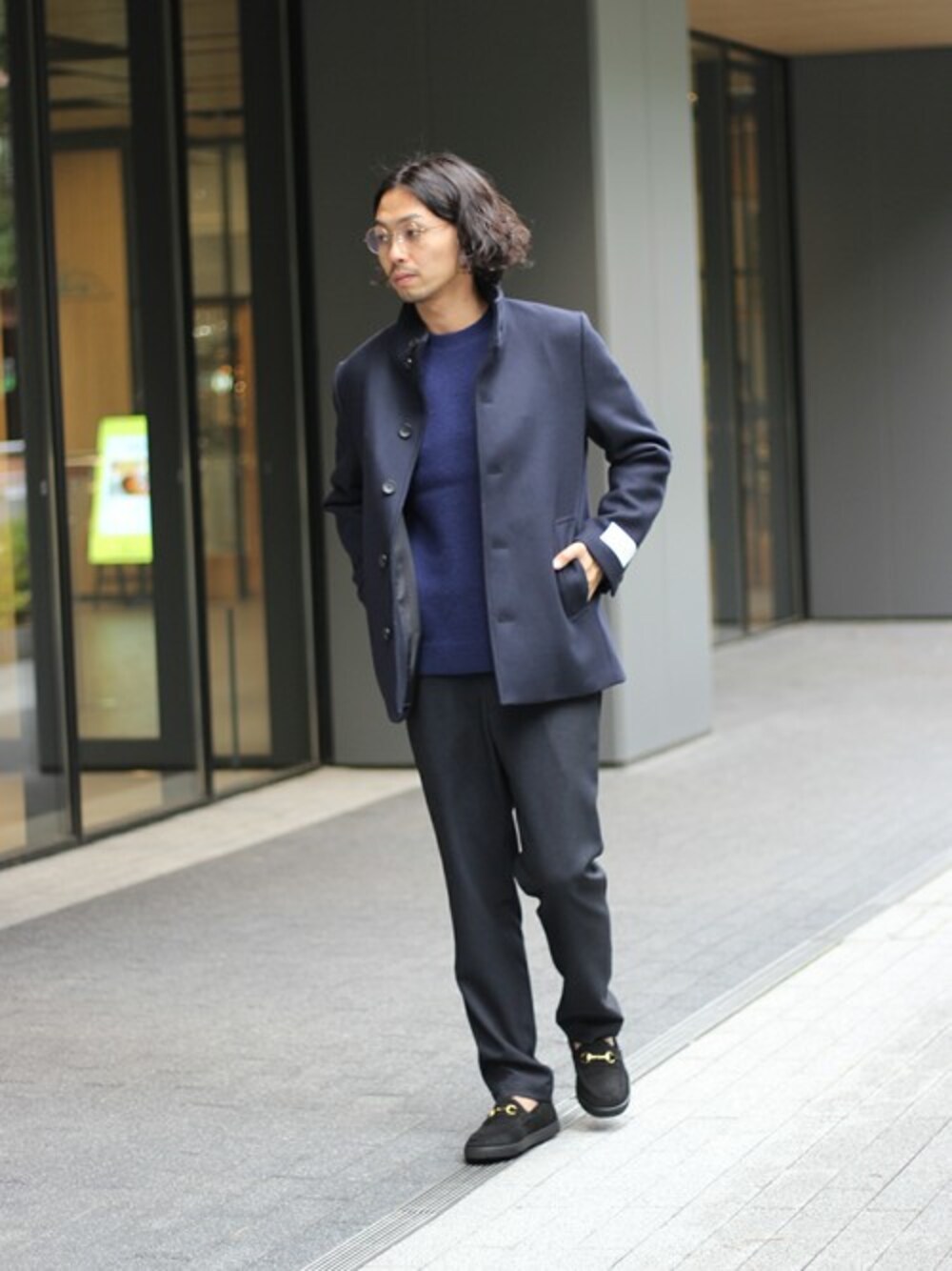 19FW】LANA WOOL 140S スタンドショートコートを使った人気