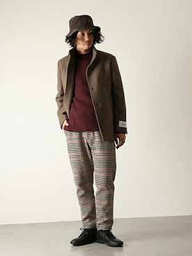 「JOURNAL STANDARD relume（ジャーナルスタンダード　レリューム）のアイテム（チェスターコート）」を使った、zonoさん（メンズ・178cm）の秋コーディネート