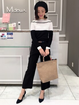 「M.deux（エムドゥ）のアイテム（バッグ）」を使った、kst.さん（レディース・158cm）の春コーディネート