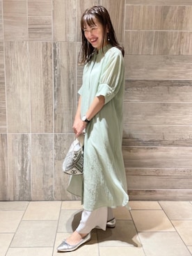 「THE STATION STORE（ザ ステーション ストア）のアイテム」を使った、kuroda_yさん（レディース・159cm）の夏コーディネート