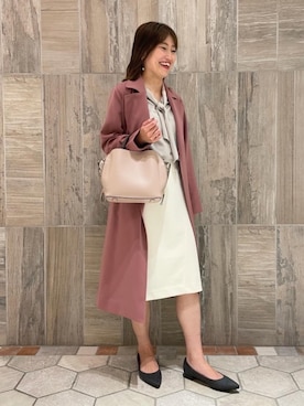 「ビジネス」｜「アイテム（トレンチコート）」を使った、kuroda_yさん（レディース・159cm）の秋コーディネート
