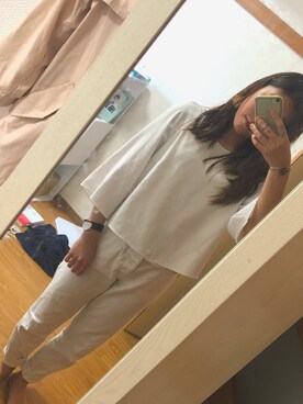 「PINKY&DIANNE（ピンキーアンドダイアン）のアイテム（Tシャツ/カットソー）」を使った、あぶこ。さん（レディース・158cm）の春コーディネート