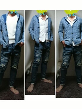 「俺の足の指のアイテム（その他、ベージュ系）」を使った、🍓ひ🍓ろ🍓し🍓さん（メンズ・183cm）の冬コーディネート