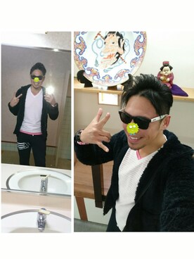 「腹減ったのアイテム（その他、ブラック系）」を使った、🍓ひ🍓ろ🍓し🍓さん（メンズ・183cm）の冬コーディネート