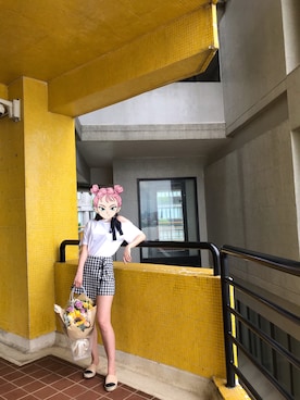「CHANNEL（チャンネル）のアイテム（アクセサリー）」を使った、Cynthia9320さん（レディース・160cm）の夏コーディネート